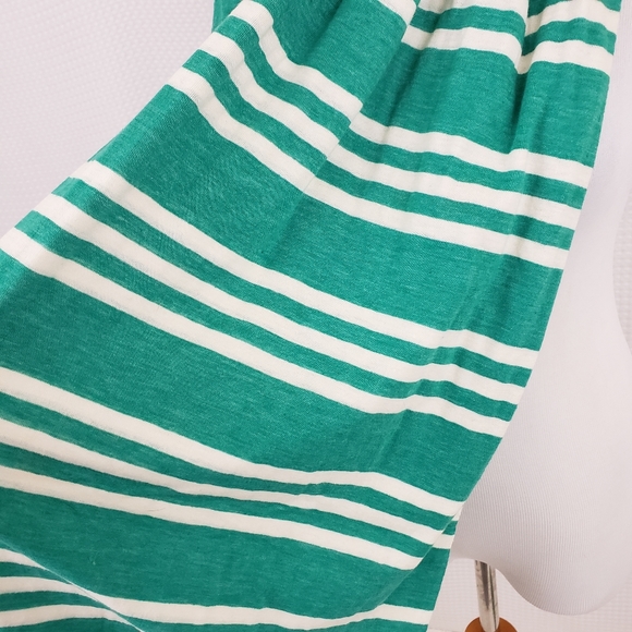 Old Navy Infinity Scarf NWT Green White Stripe Lightweight Scarf Boho Classic - Picture 2 of 4